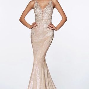 NWT: Prom Gown, Formal Gown. Metallic Mermaid Gown